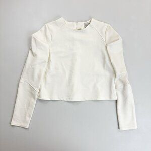 ASOS Origami Sleeve Blouse Stretch Top SZ 12 Pleated Shoulder Modern Minimal